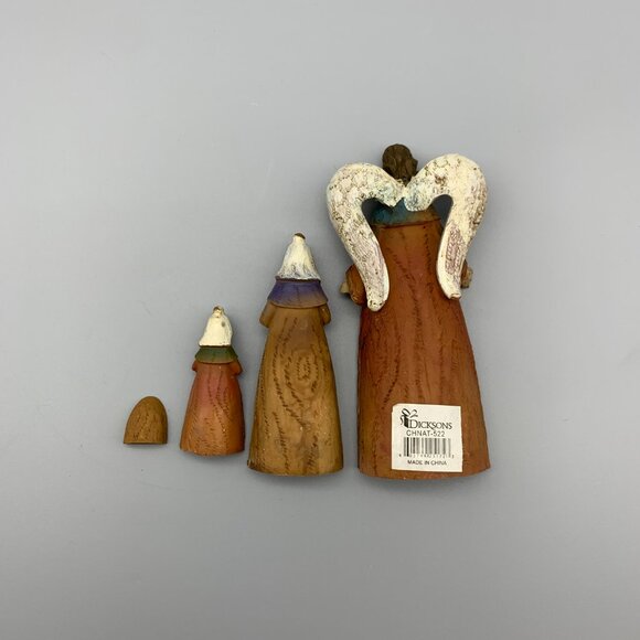 Vintage Dicksons Christmas Collection 4-pc Nesting Holy Family in Box - Picture 6 of 11